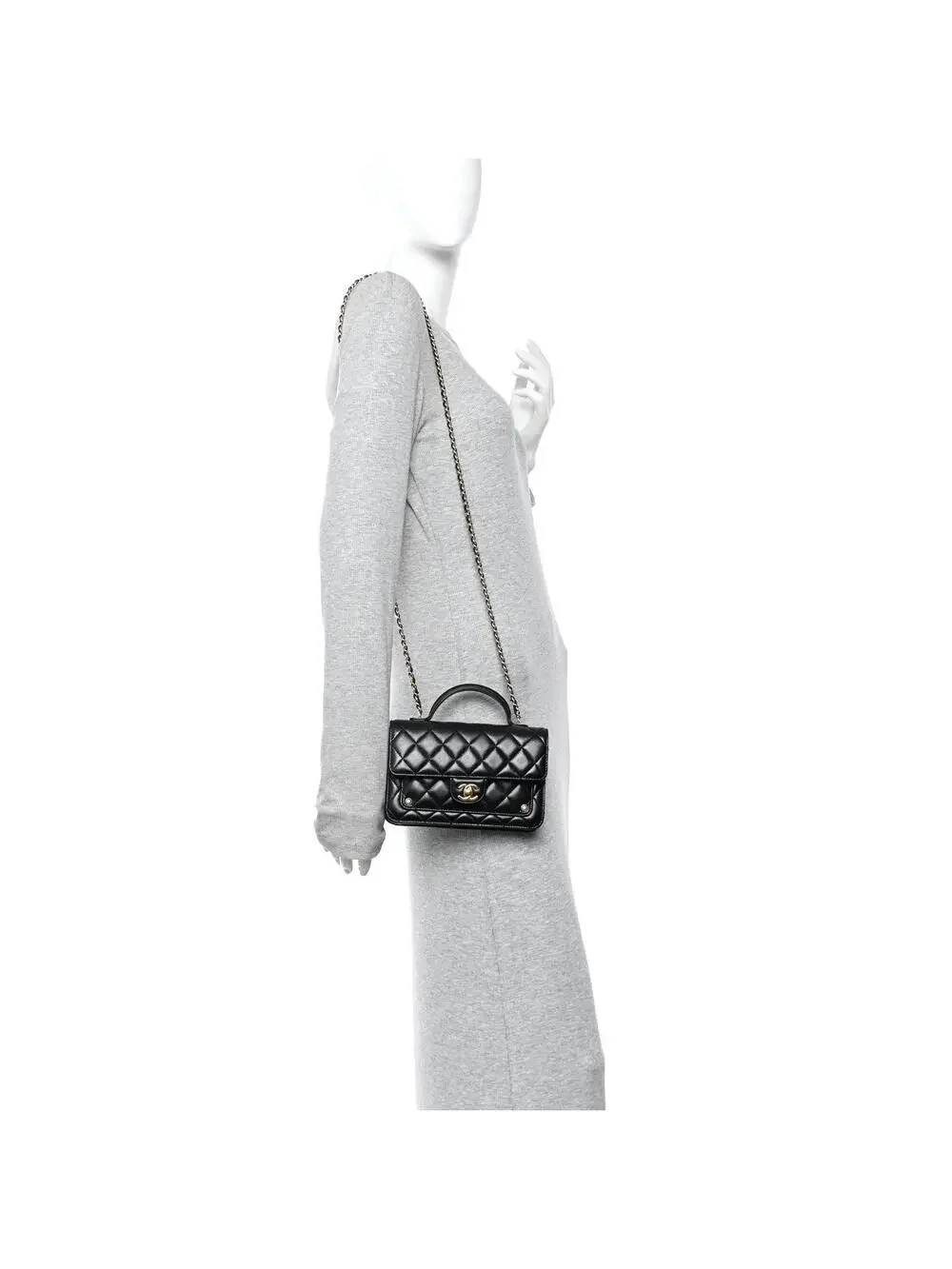 Chanel Lambskin Quilted Preppy Satchel #324190C29B